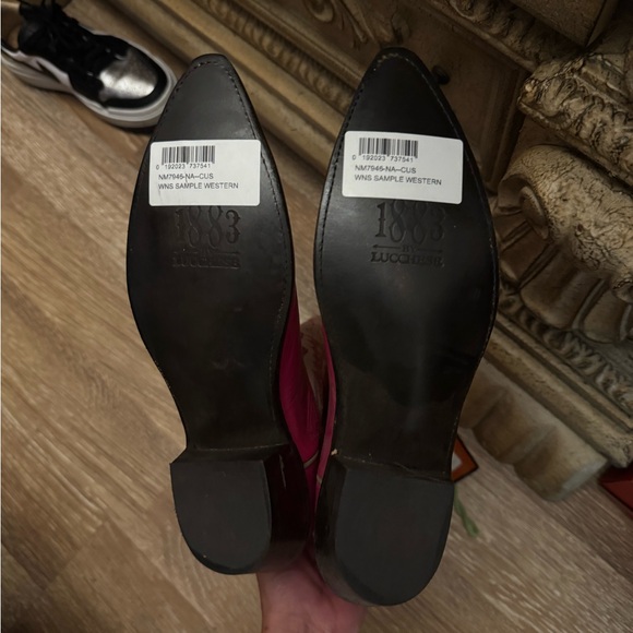 RARE LUCCHESE WOMEN'S SZ 7.5 BARBIE - PINK LEATHER COWGIRL BOOTS - Picture 8 of 8